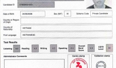 KẾT QUẢ THI IELTS CỦA BẠN NGUYỄN LỘC PHÚC